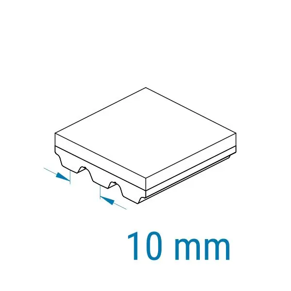 Preisreduziert Zahnriemen AT10 beschichtet mit PVC Querrille weiß